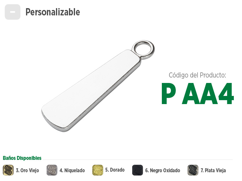 Puxador plano e arrojado para zíperes metálicos, sintéticos ou plásticos. Puxador moderno, sofisticado e com opções de banho: ouro velho, niquelado, dourado, preto oxidado e prata velho.