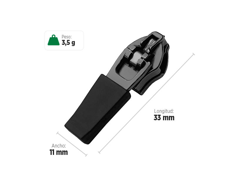 Deslizador S5316P SANCRIS para zíper sintético grosso, zíper de nylon grosso, zíper comum grosso, zíper simples grosso.