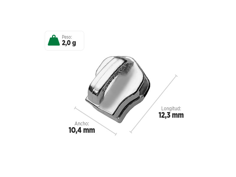 Deslizador M5404 SANCRIS para zíper metálico Zíper metálico grosso, zíper de braguilha, zíper de vista ou zíper decorativo.