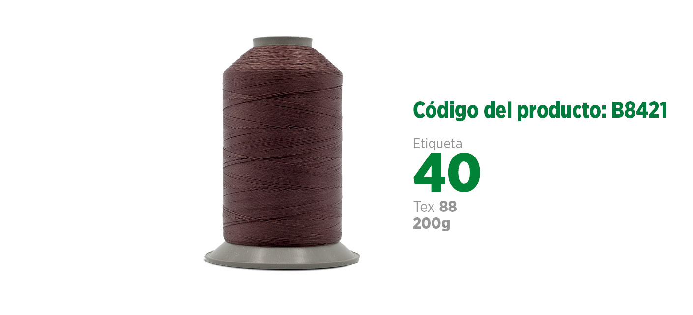 ECKOBOND Linha para Strobel/Bobina para costura industrial, etiqueta 40, tex 88, 200g SANCRIS.