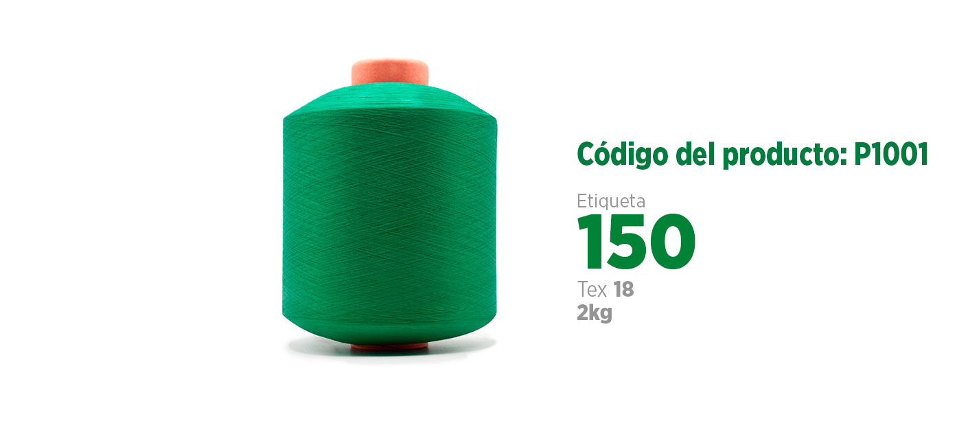 Fio de Poliéster Texturizado para costura industrial (fio balão ou fio overlock), etiqueta 150, tex 18, 2Kg SANCRIS.