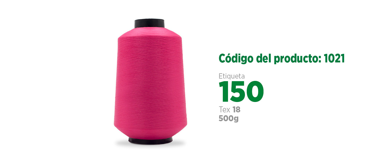 Fio de Poliéster Texturizado para costura industrial (fio balão ou fio overlock), etiqueta 150, tex 18, 500g SANCRIS.